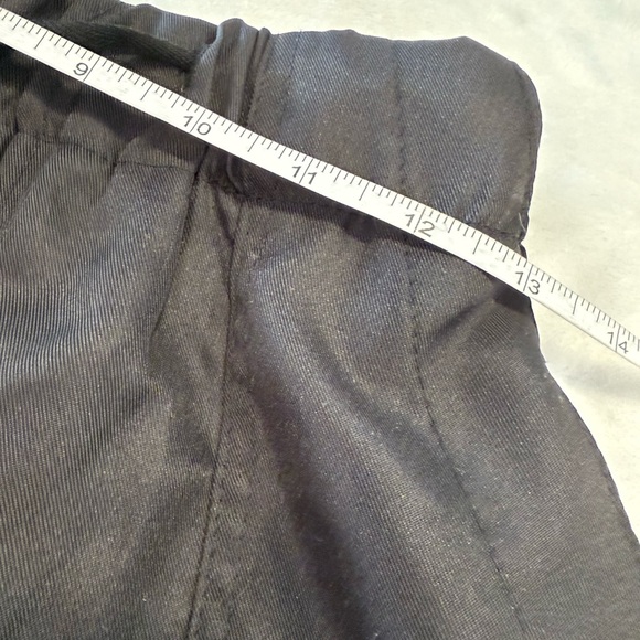 Basico black silky shorts elastic drawstring waist roomy front & back pockets M - Picture 5 of 11